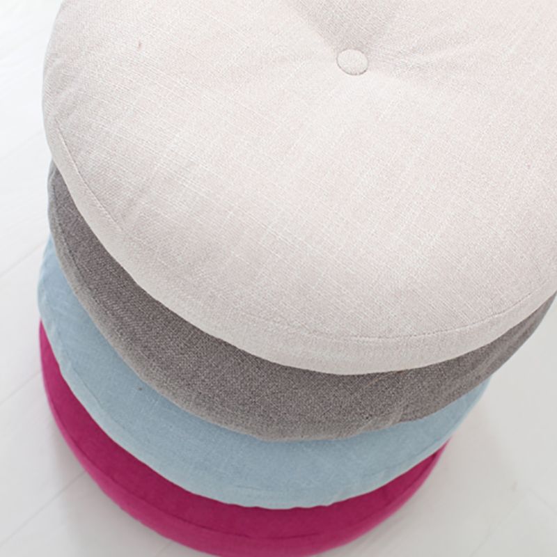 Modern Pouf Ottoman Cotton Upholstered Tufted Tear Resistant Round Ottoman Clearhalo 'furn' 'furn_ottomans_poufs' 'Furniture' 'Living Room Furniture' 'Ottomans & Poufs' 'ottomans_poufs' 1200x1200_4b2be7d9-0931-4e0a-bac7-32476f3988a0