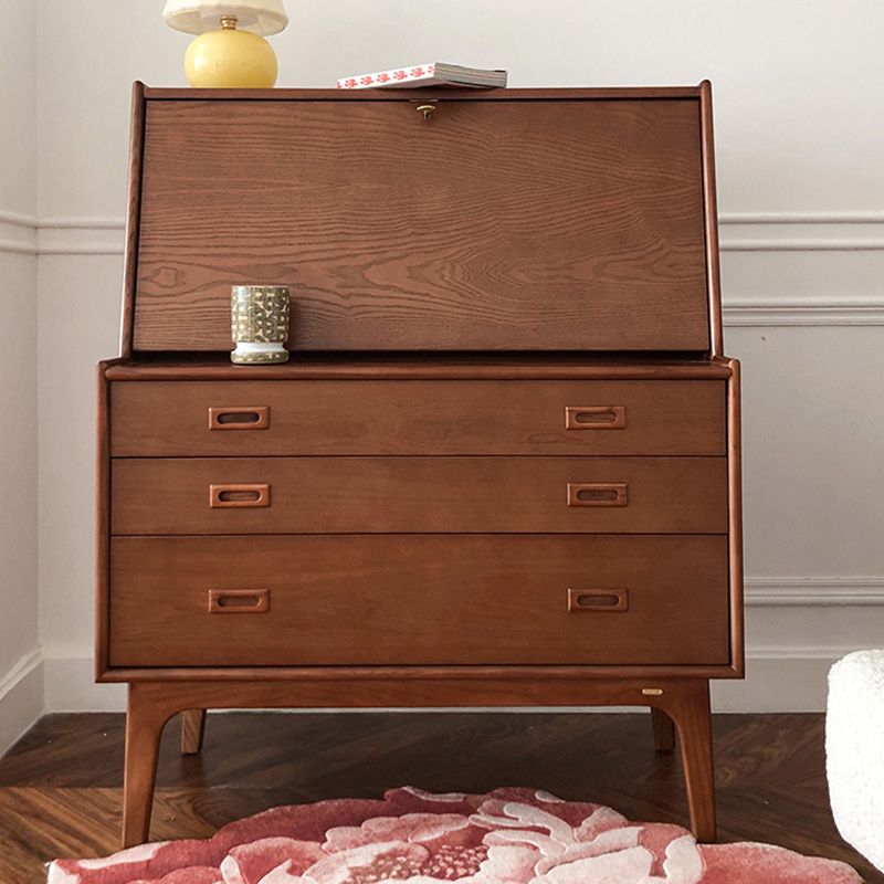 Mid-Century Modern Wood Accent Chest in Ash 46" Tall 5 Drawers Cabinet Clearhalo 'Cabinets & Chests' 'cabinets_chests' 'furn' 'furn_cabinets_chests' 'Furniture' 'Living Room Furniture' 1200x1200_4b2dbe4b-6463-4305-baac-bd844b19052f