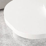 Scandinavian Coffee Cocktail Table Solid Wood Coffee Table in White