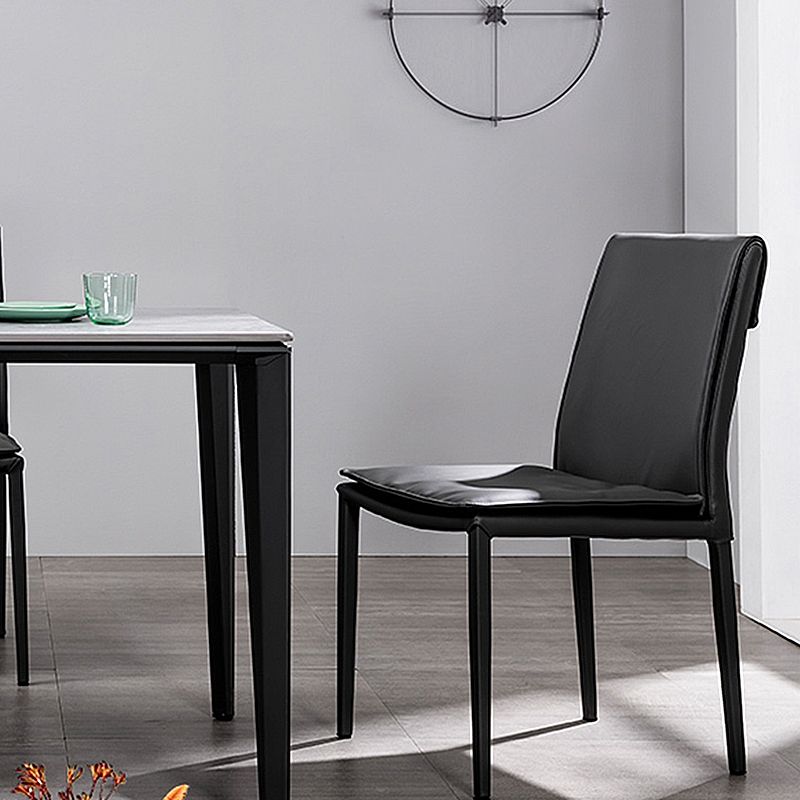 Modern Style Side Chair Home Solid Back Metal Upholstered Dining Room Chair (Set of 2) Clearhalo ' kitchen&dining_furn' 'Dining Chairs' 'Dining Tables & Seating' 'dining_chair' 'furn' 'furn_dining_chair' 'Furniture' 'furniture_dining_chair' 'Kitchen & Dining Furniture' 'kitchen' 1200x1200_4b2e9973-8bc6-450c-8fa6-9f86dc1d9750