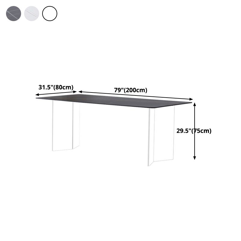 Sintered Stone Dining Table Modern Rectangle Dining Table with Acrylic Base Clearhalo ' dining_table' 'Dining Tables & Seating' 'Dining Tables' 'furn' 'furn_dining_table' 'Furniture' 'furniture_dining_table' 'Kitchen & Dining Furniture' 'kitchen&dining_furn' 'kitchen' 'kitchen_dining_table' 1200x1200_4b3031c1-9673-4703-baaa-a07be0103b36
