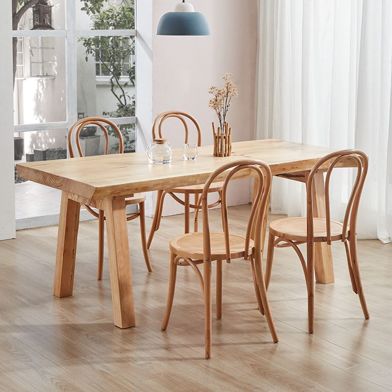 Glam Standard Khaki Dining Table Solid Wood Rectangle Shape Dining Table for Kitchen Clearhalo ' dining_table' 'Dining Tables & Seating' 'Dining Tables' 'furn' 'furn_dining_table' 'Furniture' 'furniture_dining_table' 'Kitchen & Dining Furniture' 'kitchen&dining_furn' 'kitchen' 'kitchen_dining_table' 1200x1200_4b313e3f-fb32-4b4c-9ac1-8003291a45d3
