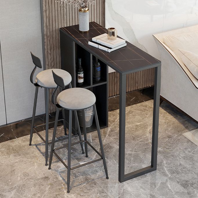 Dining Room Marble Counter-height Pub Table Rectangle Double Pedestal Bar Table Clearhalo 'Bar Furniture' 'Bar Tables' 'bar_tables' 'furn' 'furn_bar_tables' 'Furniture' 'furniture_bar_tables' 'Kitchen & Dining Furniture' 'kitchen&dining_furn' 'kitchen' 1200x1200_4b317713-a8d6-4942-85ec-71b72e6c4a3d