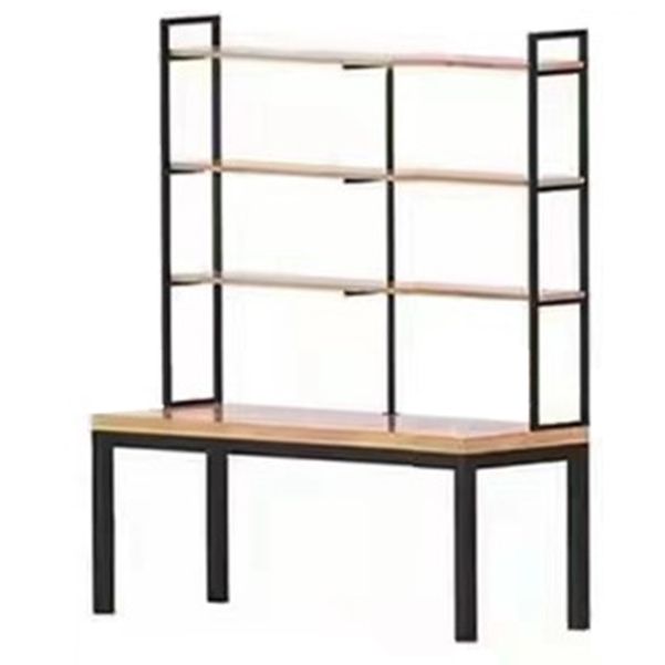 Rectangular Pine Writing Desk Solid Wood Top Desk with Black Metal Legs Clearhalo 'furn' 'furn_office_desk' 'Furniture' 'furniture_office_desk' 'Office Desks' 'Office Furniture' 'office_desk' 1200x1200_4b31950d-5ebc-4152-9a08-0bc3b496c4e4