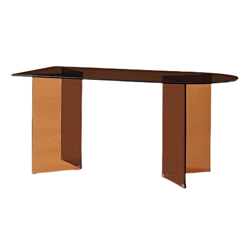 Tempered Glass Modern Free Form Indoor Table Glass Table for Dining Room Clearhalo ' dining_table' 'Dining Tables & Seating' 'Dining Tables' 'furn' 'furn_dining_table' 'Furniture' 'furniture_dining_table' 'Kitchen & Dining Furniture' 'kitchen&dining_furn' 'kitchen' 'kitchen_dining_table' 1200x1200_4b321f4f-cda9-424b-98df-9e673c8670b7