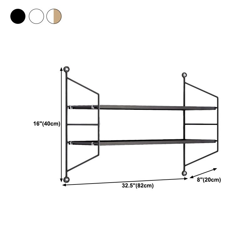 7.87"W Bookcase Contemporary Style Wall Mounted Bookshelf for Home Office