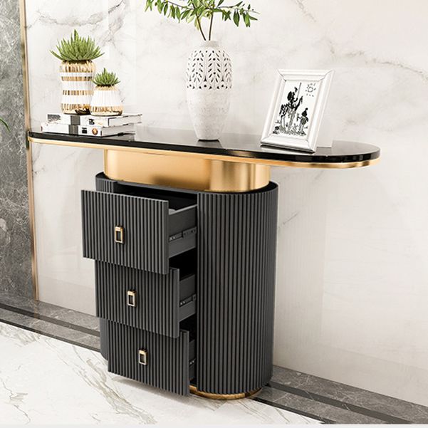 Tavolo console in pietra glam tavolo da divano console resistente ai graffi per la sala