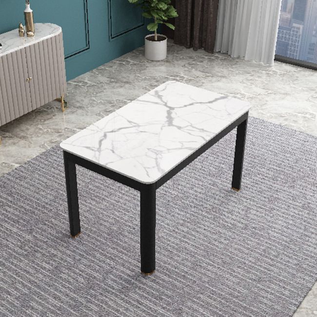 Eetkamer industriële eettafel 4 poten rechthoekige eettafel