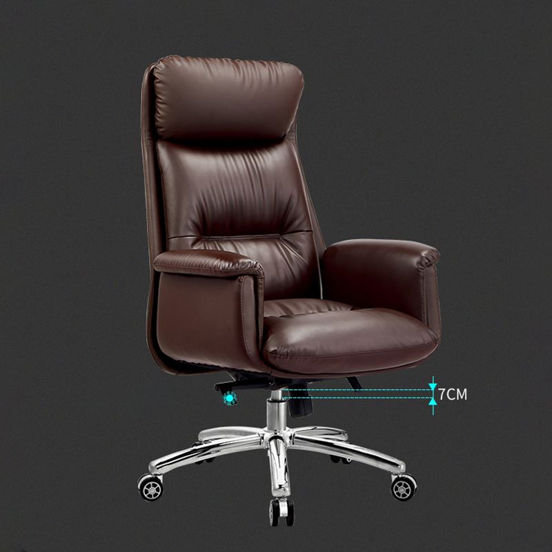 Executive Swivel Office Chair Moderner Kunstleder -Armstuhl mit Rädern