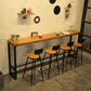 Industrial Style Rectangle Bar Table Solid Wood Fixed Bistro Bar Desk Clearhalo 'Bar Furniture' 'Bar Tables' 'bar_tables' 'furn' 'furn_bar_tables' 'Furniture' 'Kitchen & Dining Furniture' 1200x1200_4b36626d-ad71-4171-a2db-933f4c2fb3ac