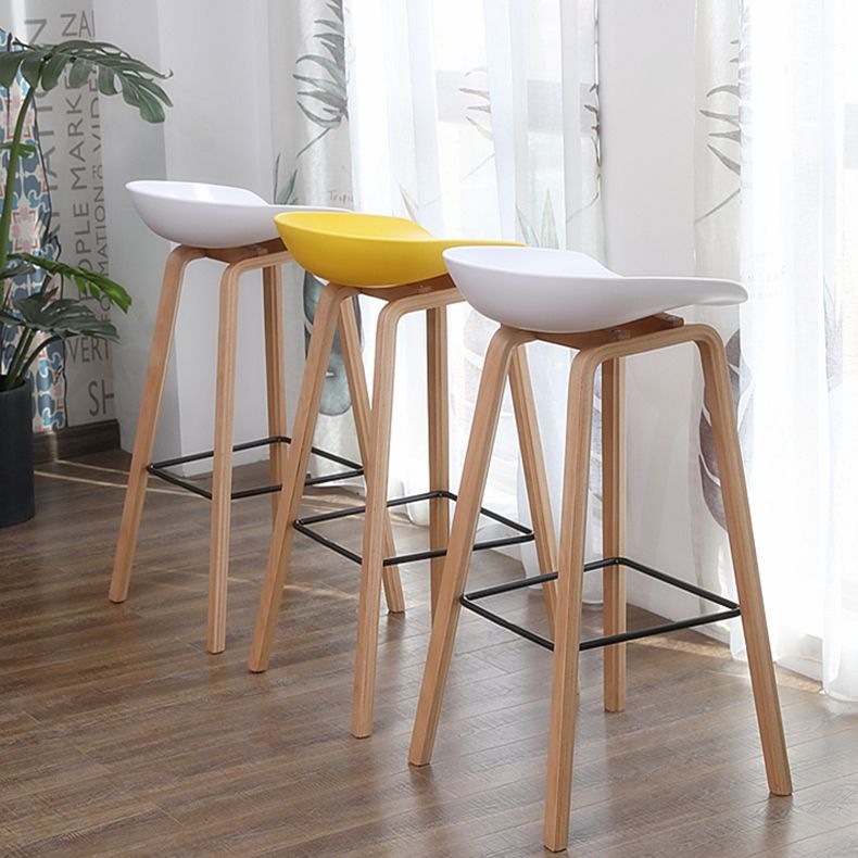 Modern Solid Wood Bar Stool Indoor Bucket Counter Stool with Plastic Seat Clearhalo 'Bar Furniture' 'Bar Stools' 'bar_stools' 'furn' 'furn_bar_stools' 'furniture_bar_stools' 'Kitchen & Dining Furniture' 'kitchen&dining_furn' 'kitchen' 'kitchen_furn' Furniture' 1200x1200_4b38edd3-53b0-4c78-8b1b-35533f89cf7f