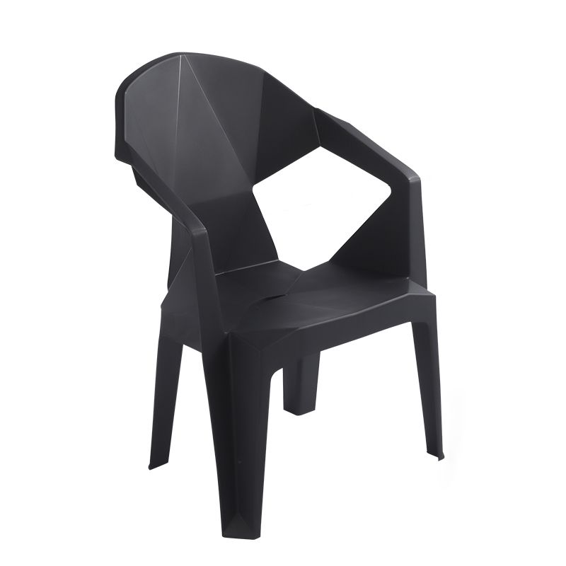 Contemporary Style Stacking Dining Chair Slat Back Plastic Dining Arm Chairs Clearhalo ' kitchen&dining_furn' 'Dining Chairs' 'Dining Tables & Seating' 'dining_chair' 'furn' 'furn_dining_chair' 'Furniture' 'furniture_dining_chair' 'Kitchen & Dining Furniture' 'kitchen' 1200x1200_4b3934f4-389e-452d-8223-323f56782e65