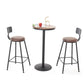 Industrial Black Iron Bar Table Wood 21.65" W Top Indoor Bistro Table with Pedestal Clearhalo 'Bar Furniture' 'Bar Tables' 'bar_tables' 'furn' 'furn_bar_tables' 'Furniture' 'furniture_bar_tables' 'Kitchen & Dining Furniture' 'kitchen&dining_furn' 'kitchen' 1200x1200_4b3ab5c0-7f17-4cef-9426-64e9923b2a5f