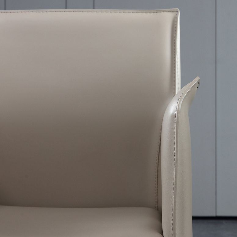 Matte Finish Solid Back Chair Designer Style Home Leather Arm Chair Clearhalo 'Dining Chairs' 'Dining Tables & Seating' 'dining_chair' 'furn' 'furn_dining_chair' 'Furniture' 'Kitchen & Dining Furniture' 1200x1200_4b3efaa3-554c-41e6-b698-0832fa87bc76