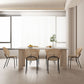 Glam Rectangle Table Set 1/4/5/7 Pieces Dining Set with Wood Legs for Kitchen