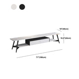 Moderno Marble TV Media Media Stand de estantería abierta de madera con piernas extraviadas