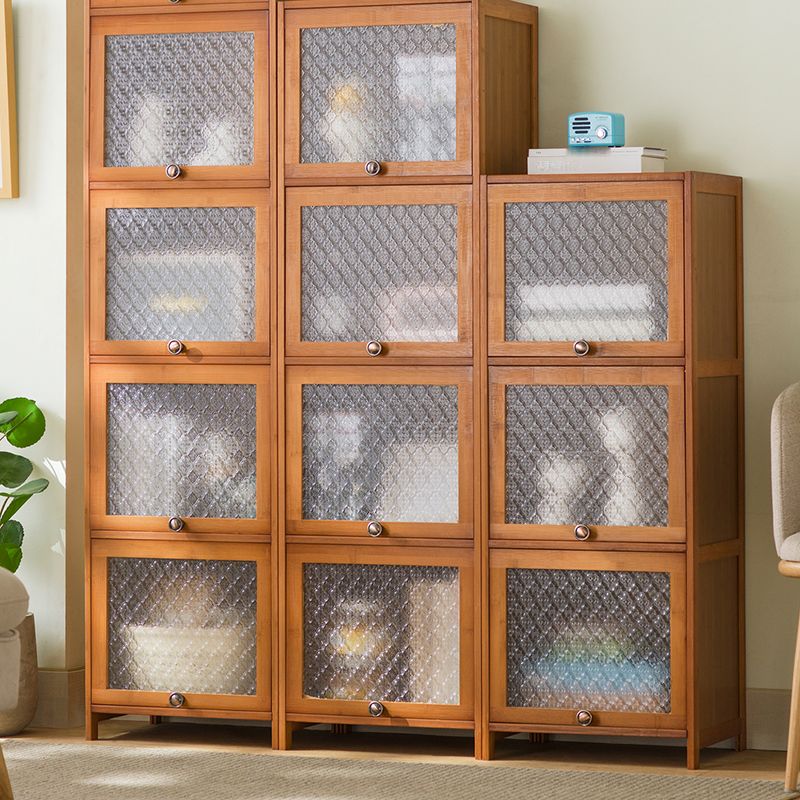 Wood Standard Cabinet Glass Door Contemporary Accent Cabinet with Doors Clearhalo 'Cabinets & Chests' 'cabinets_chests' 'furn' 'furn_cabinets_chests' 'Furniture' 'Living Room Furniture' 1200x1200_4b416490-178e-4427-97b9-7c2dff1a6889