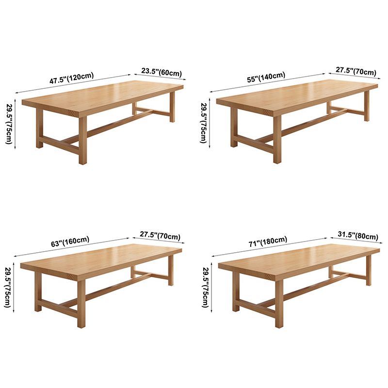 Rectangle Pine Solid Wood Table Modern Dining Table Trestle Base for Restaurant Clearhalo ' dining_table' 'Dining Tables & Seating' 'Dining Tables' 'furn' 'furn_dining_table' 'Furniture' 'furniture_dining_table' 'Kitchen & Dining Furniture' 'kitchen&dining_furn' 'kitchen' 'kitchen_dining_table' 1200x1200_4b42484f-8649-4a03-8878-8be4d54c6ce2