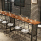 Solid Wood Pub Table Bar Height Industrial Rectangle Bar Table for Indoor Use