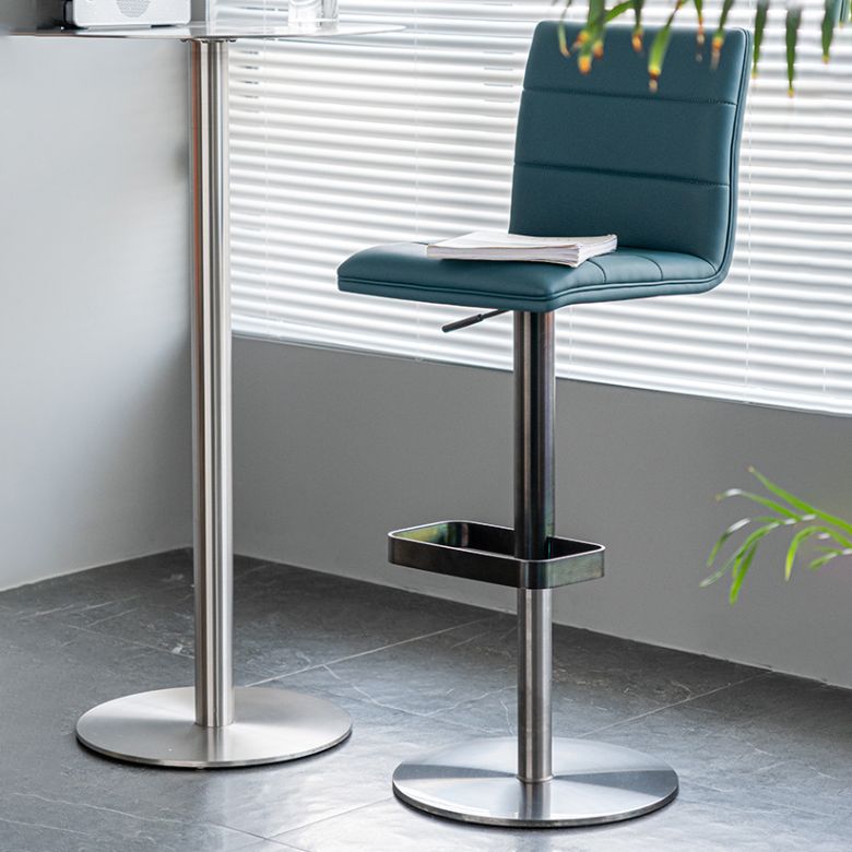 Armless Counter Height Stools with Footrest Modern Counter Stool