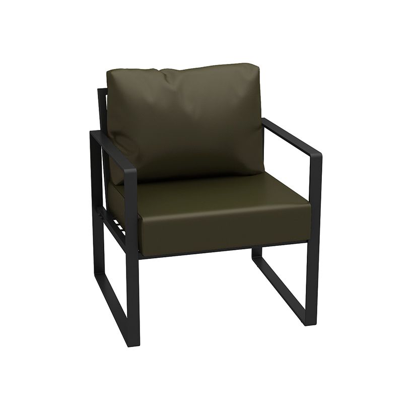 26,77 "W Faux Leder Quadratarmofofa zeitgenössisches Sofa für Wohnzimmer