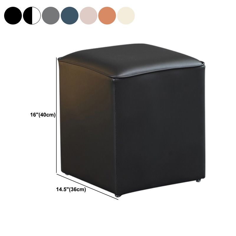 POUF OTTOMANO DE POUF OTTOMANO Color sólido de cuero sólido Otomano