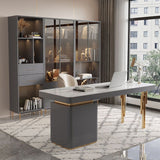 Glam Standard Bookcase Engineered Wood Book Shelf with Cabinets