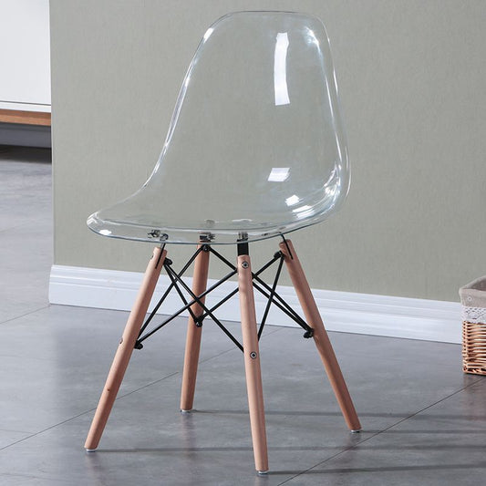 Glam Style Acrylic Side Chair Transparent Armless Dining Chairs for Home Clearhalo ' kitchen&dining_furn' 'Dining Chairs' 'Dining Tables & Seating' 'dining_chair' 'Furniture' 'furniture_dining_chair' 'Kitchen & Dining Furniture' 'kitchen' 1200x1200_4b470504-7951-44db-ba51-5130294ebfc8