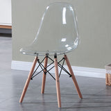 Glam Style Acrylic Side Chair Transparent Armless Dining Chairs for Home Clearhalo ' kitchen&dining_furn' 'Dining Chairs' 'Dining Tables & Seating' 'dining_chair' 'Furniture' 'furniture_dining_chair' 'Kitchen & Dining Furniture' 'kitchen' 1200x1200_4b470504-7951-44db-ba51-5130294ebfc8