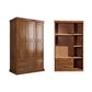 Rubberwood araRoire met kledingstaaf Traditionele opbergkast met laden