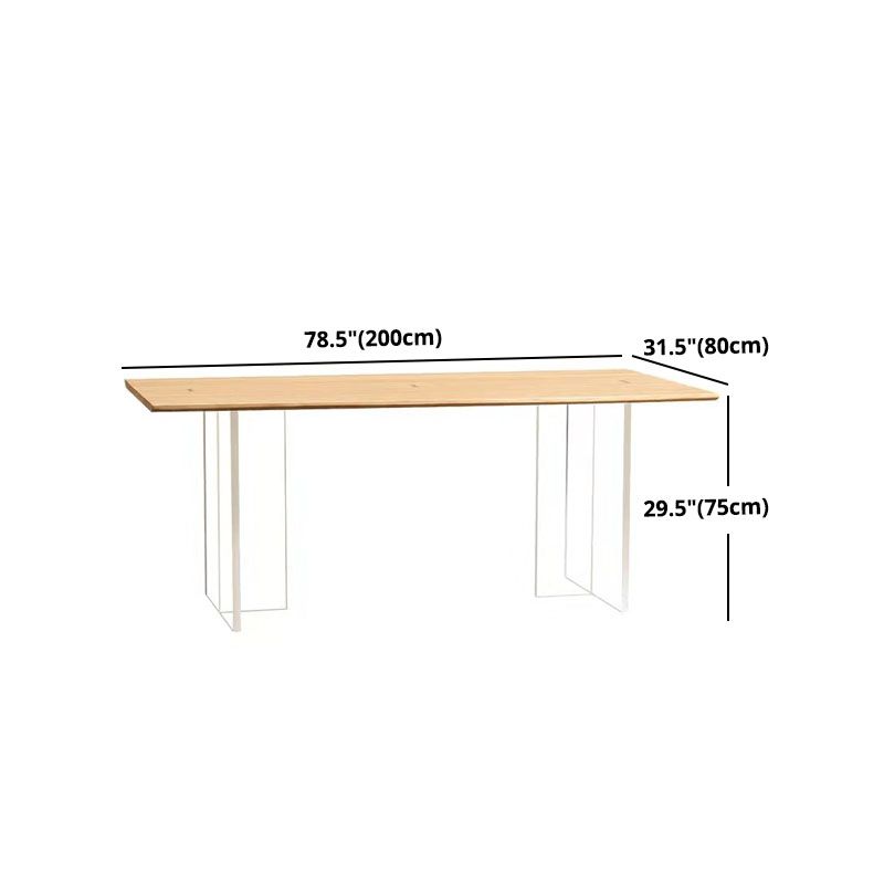 Mesa de comedor de estilo moderno Mesa marrón rectangular para cocina en casa