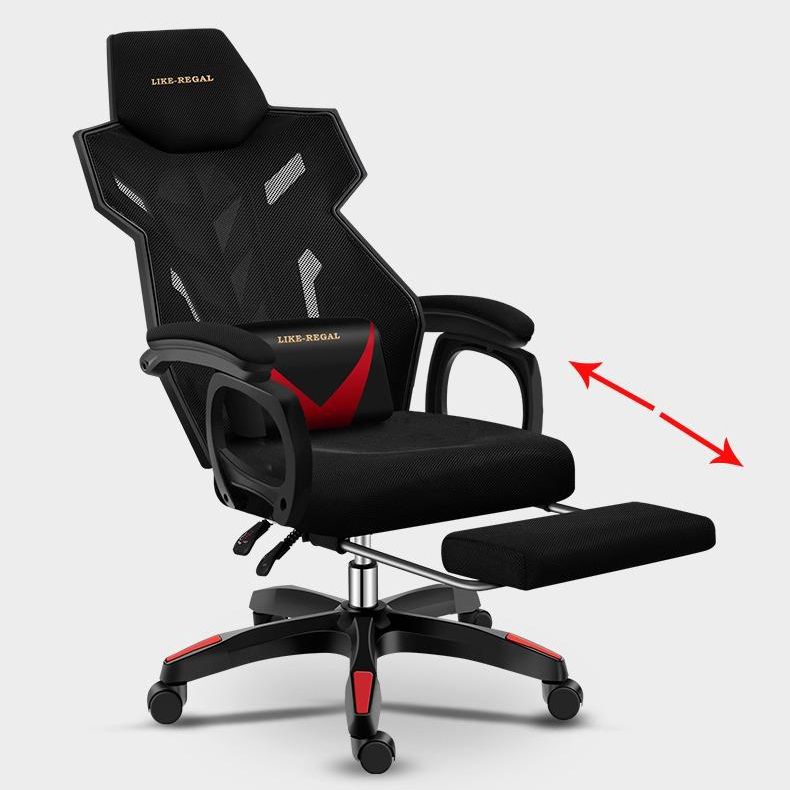 Black Nylon Frame Modern Gaming Chair Swivel Computer Desk Chair with Padded Arms Clearhalo 'furn' 'furn_office_chair' 'Furniture' 'furniture_office_chair' 'Office Chairs' 'Office Furniture' 'office_chair' 1200x1200_4b490d05-e663-4375-b013-bd0d9ccd14f5