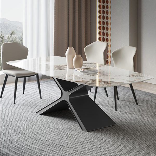 Modern Sintered Stone Dining Table Set 1/4/5/6/7 Pieces Dining Set for Home Clearhalo 'Dining Room Sets' 'Dining Tables & Seating' 'dining_room_set' 'furn' 'furn_dining_room_set' 'Furniture' 'furniture_dining_room_set' 'Kitchen & Dining Furniture' 1200x1200_4b4ba95e-42c5-4c6b-b0d6-616f95d9ef50