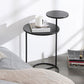 Mid-Century Modern Iron 2-Tier Side Table in Black and White Clearhalo 'Coffee & Accent Tables' 'End & Side Tables' 'end_side_tables' 'furn' 'furn_end_side_tables' 'Furniture' 'Living Room Furniture' 1200x1200_4b4d1c8d-b871-4d12-8579-39e7cc733b6c