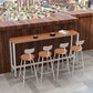 Industrial Bar Height Table Rectangular Bar Table with Metal Base Clearhalo 'Bar Furniture' 'Bar Tables' 'bar_tables' 'furn' 'furn_bar_tables' 'Furniture' 'Kitchen & Dining Furniture' 1200x1200_4b4e4038-99fa-4303-985e-fc9fac109202