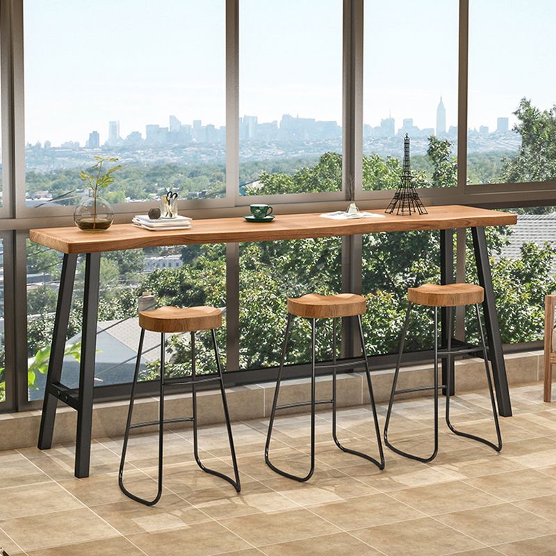 Table à manger à manger à trestle ovale à bois d'ovale contemporain pour le salon