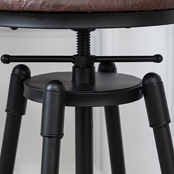 Modern Armless Rotatable Counter Stool Iron Cafe Bar Stool with Seat and Pedal Clearhalo 'Bar Furniture' 'Bar Stools' 'bar_stools' 'furn' 'furn_bar_stools' 'Furniture' 'Kitchen & Dining Furniture' 1200x1200_4b4f408b-faf5-4f55-84bc-abc936364c41