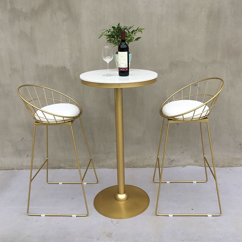 Modern Round Pub Table Set 1/2/3 Pieces Bar Table with Metal Stools Clearhalo 'Bar Furniture' 'furn' 'furn_home_bar_bar_sets' 'Furniture' 'Home Bars & Bar Sets' 'home_bar_bar_sets' 'Kitchen & Dining Furniture' 1200x1200_4b51e34d-eca9-4cb9-8d1c-6f2122ff45ea