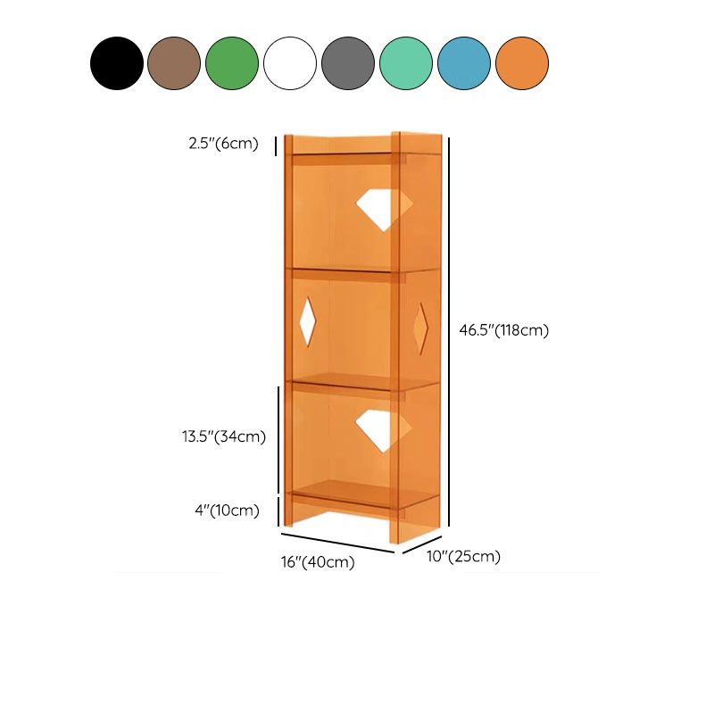 Eigentijdse gesloten achterste kubus boekenplank acryl boekenkast voor thuiskantoor