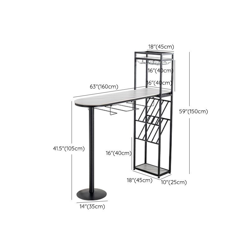 Modern Pub Table with Storage Base Specialty Stone Top Bar Table Clearhalo 'Bar Furniture' 'Bar Tables' 'bar_tables' 'furn' 'furn_bar_tables' 'Furniture' 'Kitchen & Dining Furniture' 1200x1200_4b561ee2-e70c-428b-80a0-11de5748101d