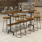 Rectangle Bar Dining Table Contemporary Wood Bar Table with Trestle Base Clearhalo 'Bar Furniture' 'Bar Tables' 'bar_tables' 'furn' 'furn_bar_tables' 'Furniture' 'furniture_bar_tables' 'Kitchen & Dining Furniture' 1200x1200_4b575297-ed0b-4b67-95ce-e6bc29579a04