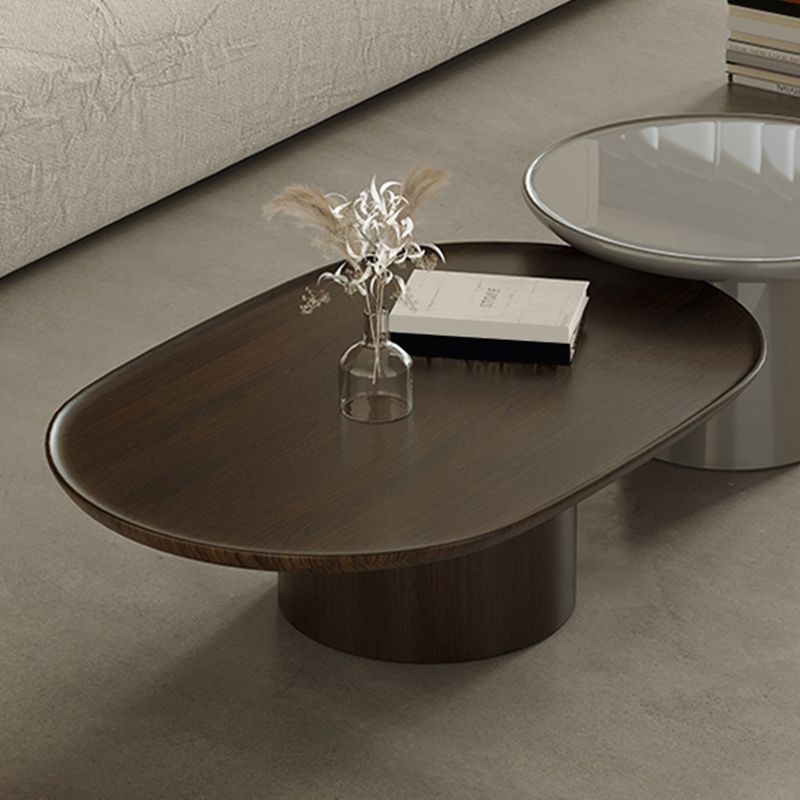 Table de cocktail contemporaine sur pied Table de cocktail basse en bois