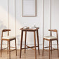 1/2/3 Pieces Bar Stool and Table Set Solid Wood Round for Dining Room