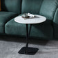 20.47" Tall Contemporary Style Side End Table Metal Pedestal Round Sofa Side Accent Table