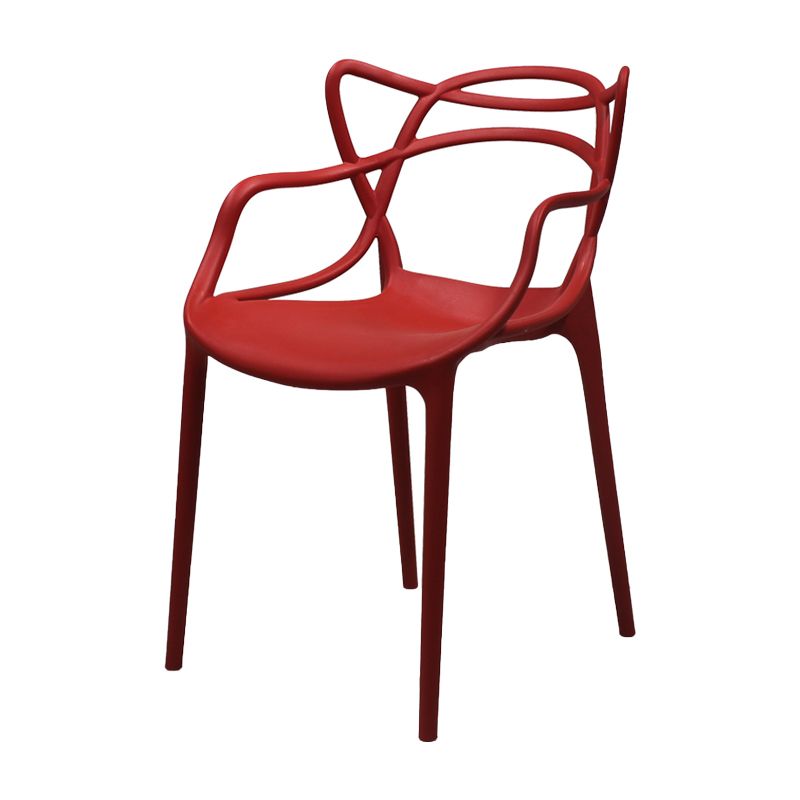 Glam Style Dining Chairs Plastic Kitchen Dining Arm Side Chairs (Set of 4) Clearhalo ' kitchen&dining_furn' 'Dining Chairs' 'Dining Tables & Seating' 'dining_chair' 'furn' 'furn_dining_chair' 'Furniture' 'furniture_dining_chair' 'Kitchen & Dining Furniture' 'kitchen' 1200x1200_4b59f950-7a1e-4d48-8c9e-87402abab50f