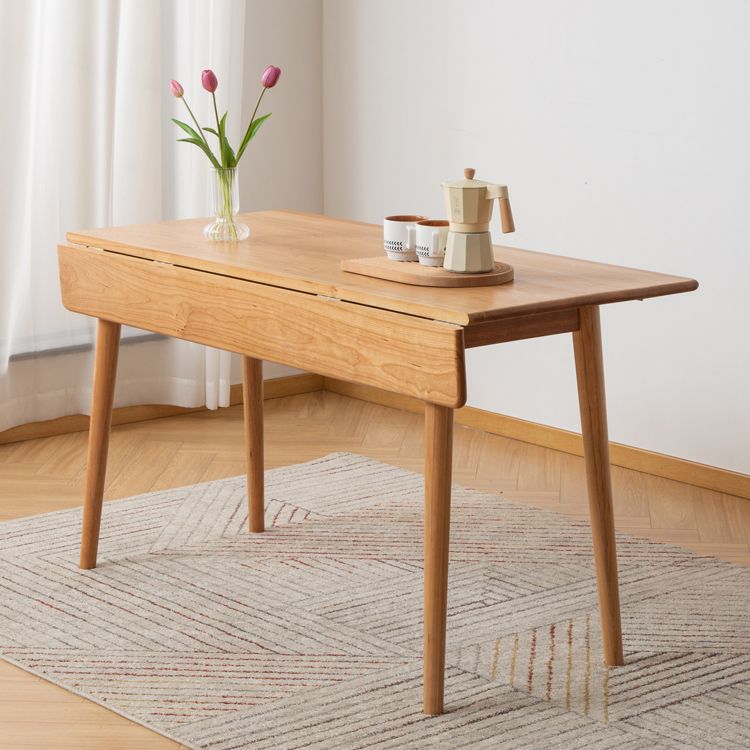 Tavolo da pranzo moderno di metà secolo rettangolo tavolo da pranzo in legno massiccio con 4 gambe