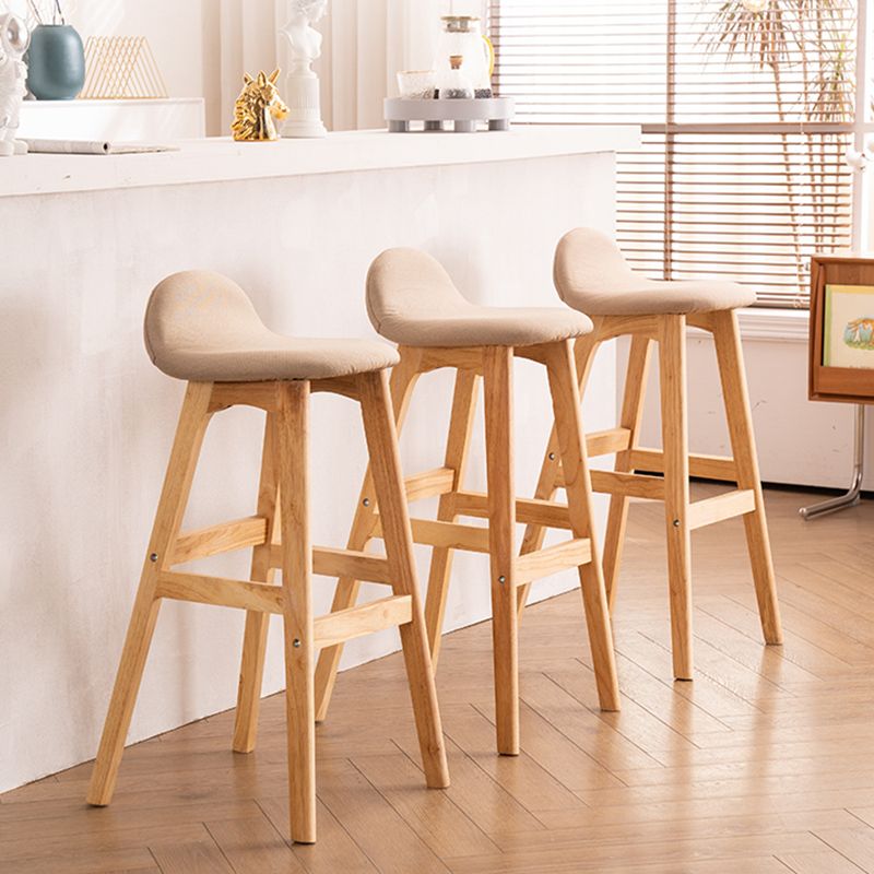 Contemporary 29-inch Indoor Bar Stool Wood Armless Low Back Stool with Footrest Clearhalo 'Bar Furniture' 'Bar Stools' 'bar_stools' 'furn' 'furn_bar_stools' 'furniture_bar_stools' 'Kitchen & Dining Furniture' 'kitchen&dining_furn' 'kitchen' 'kitchen_furn' Furniture' 1200x1200_4b5d77bf-4d53-48b5-a68d-d3b105f50c73
