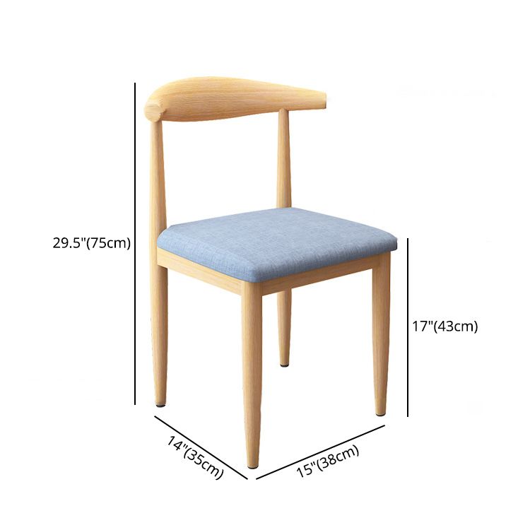 Scandinavian Style Metal Dining Chairs Dining Room Open Back Armless Dining Side Chair Clearhalo ' kitchen&dining_furn' 'Dining Chairs' 'Dining Tables & Seating' 'dining_chair' 'furn' 'furn_dining_chair' 'Furniture' 'furniture_dining_chair' 'Kitchen & Dining Furniture' 'kitchen' 1200x1200_4b5e3f44-d422-4c08-b15d-f0f3a47e3152
