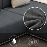 Contemporary L-Shape Sofa & Chaise with Bolster Pillows for Living Room Clearhalo 'furn' 'furn_sectionals' 'Furniture' 'Living Room Furniture' 'Sectionals' 1200x1200_4b5e5a53-4666-4104-9a20-16bb96d8f5e3