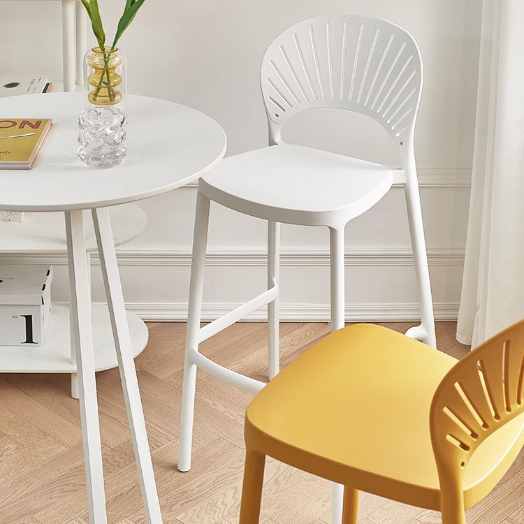 Scandinavian Matte Finish Plastic Barstool Milk Tea Shop Full Back Stool Clearhalo 'Bar Furniture' 'Bar Stools' 'bar_stools' 'furn' 'furn_bar_stools' 'Furniture' 'furniture_bar_stools' 'Kitchen & Dining Furniture' 1200x1200_4b5e6b52-2dab-488a-a27e-0628a8648bca